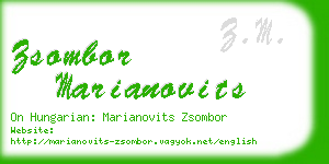 zsombor marianovits business card